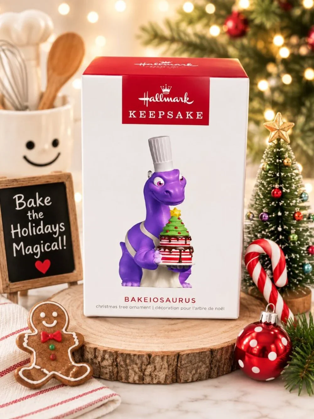 Hallmark Keepsake 2025 Bakeiosaurus Dinosaur Cake Ornament NIB